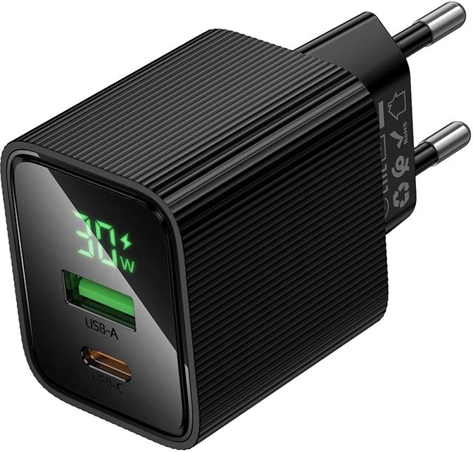 Сетевое зар./устр. Hoco CS84A Excellent PD30W+QC3.0 30W 3A PD+QC универсальное черный 64554