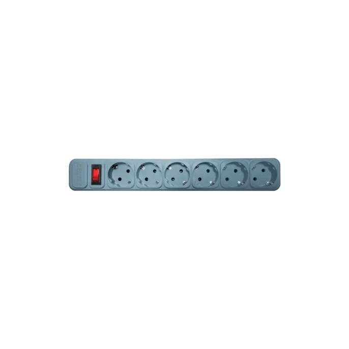 Сетевой фильтр Centek СТ-8900-5-1,8 Gray 5 розеток, 1,8 м, макс до 2200 Вт CT-8900-5-1,8 Gray
