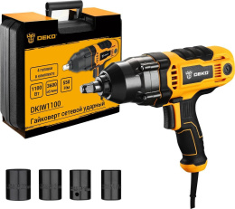 Гайковерт Deko DKIW1100 1100Вт патрон:квад.1/2" кейс в комплекте 063-3004