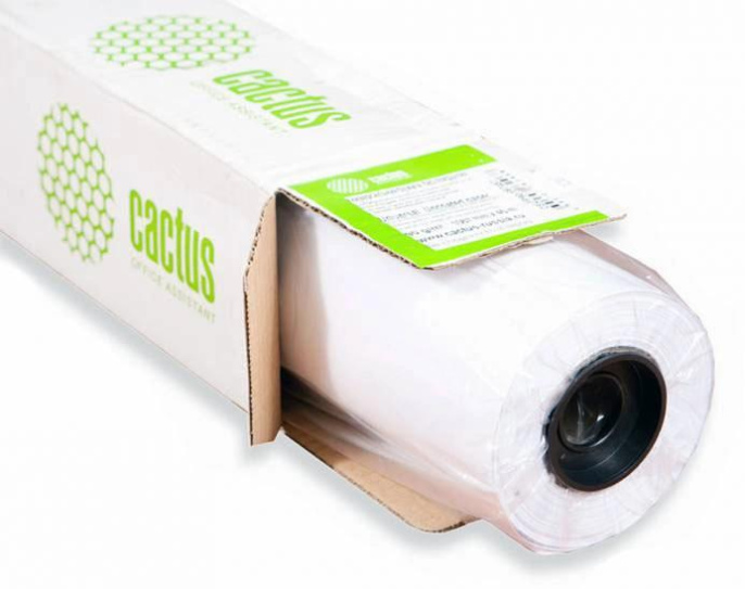 Бумага Cactus CS-LFP90-610457 24" A1 610мм-45.7м/90г/м2/белый CIE171% для струйной печати втулка:50.8мм 2" упак.:1рул