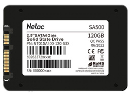 SSD накопитель NETAC SA500 NT01SA500-120-S3X 120ГБ, 2.5", SATA III, SATA