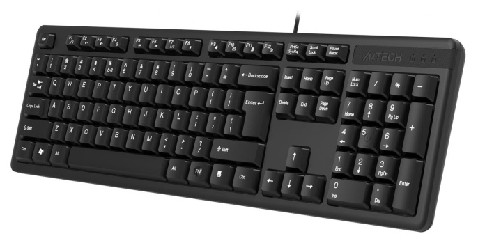 Клавиатура A4TECH KK-3, проводная, USB, мембранная, черный [kk-3 usb (black)]