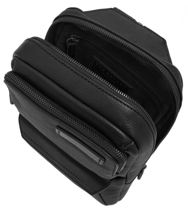 Рюкзак слинг мужской The Bridge Ludovico 053126LZ/7R черный натур.кожа