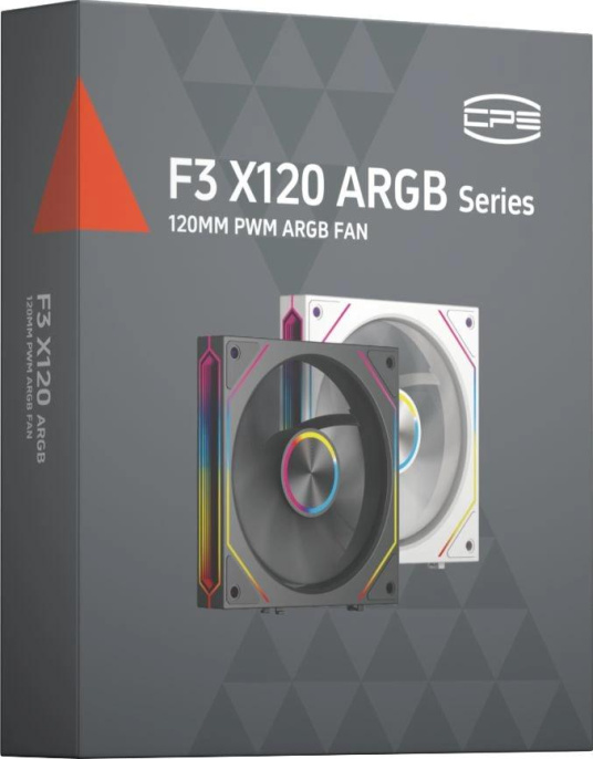 Вентилятор для корпуса PcCooler F3 X120 ARGB 120х120x25 белый 4-pin 28.4дБ (F3X120-WHAC112-GL) Ret