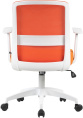 Кресло Cactus CS-WMC333-OR, сетка/ткань, до 100кг, фиксированные подлокотники,  оранжевый