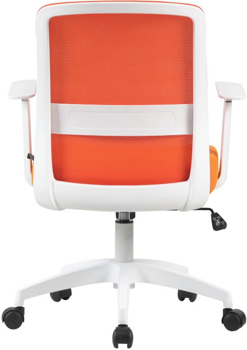 Кресло Cactus CS-WMC333-OR, сетка/ткань, до 100кг, фиксированные подлокотники,  оранжевый