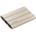 Внешние HDD и SSD/ Samsung External SSD T7 Shield, 1TB, Type C-to-C/A, USB 3.2 Gen2, R/W 1050/1000MB/s, IP65, 88x59x13mm, 98g, Beige 12 мес.