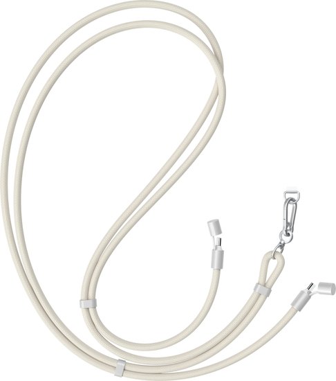 Зарядный кабель - ремень через плечо Satechi OntheGo Crossbody Lanyard Cable 60W. Длина: 1.5м. Цвет: песочный (ST-LOTGLW)