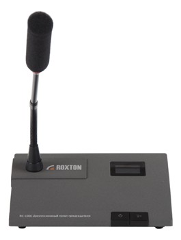 Пульт делегата для конференц-системы Roxton RC-100CF LCD дисплей 1.4", индикаторное кольцо, серый