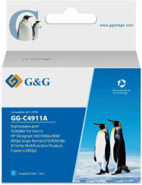 Картридж G&G GG-C4911A, № 82, голубой / GG-C4911A