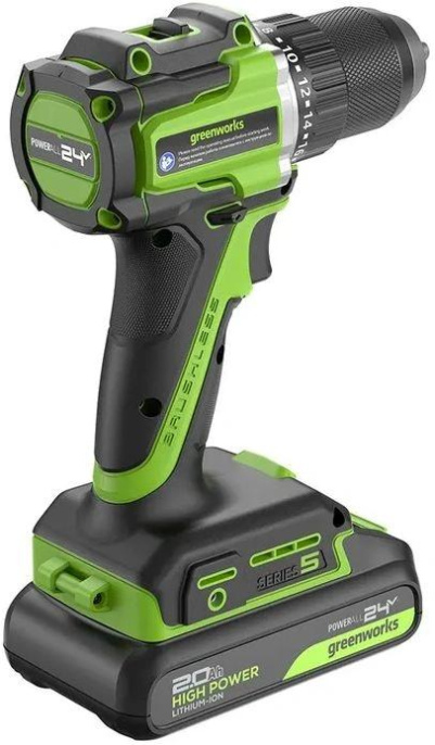 Дрель-шуруповерт Greenworks DD345 аккум. патрон:быстрозажимной 3708307