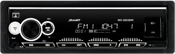 Автомагнитола Swat WX-2003BW 1DIN 4x50Вт SWAT WX-2003BW