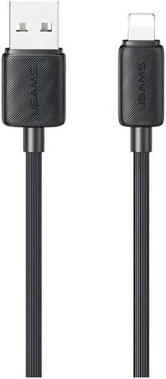 Кабель Usams US-SJ689 Lightning 2.4A Striped Data Cable-KY Series 1m Черный (SJ689USB01)