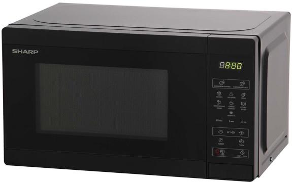 Микроволновая печь Sharp/ 20 л, 800 Вт, гриль, эмаль,черный, 440x258x324мм (R2800RK)