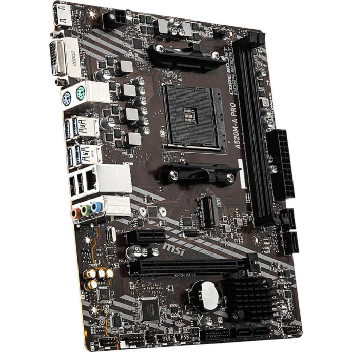 Материнская плата MSI A520M-A PRO, Socket AM4, AMD A520, mATX, Ret