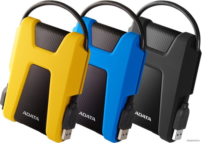 Внешний накопитель HDD 2.5" USB3.0 ADATA 1Tb HD680 AHD680-1TU31-CBK Gen1 5 Гбит/с , 2.5", пластик/силикон, черный