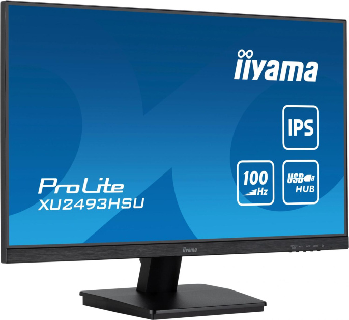 23.8" Монитор Iiyama ProLite XU2493HSU-B6, 1920x1080, IPS, 100Гц, 1хHDMI, 1хDP, черный