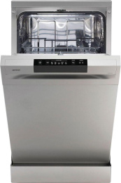 Посудомоечная машина Gorenje GS520E15S 2 корзины , узкая, напольная, 44.8см, загрузка 9 комплектов, нержавеющая сталь