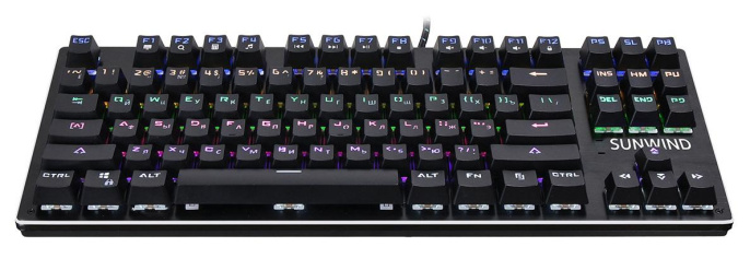Клавиатура SunWind SW-K900G механическая черный USB Multimedia for gamer LED (1422332) кабель 1.8м