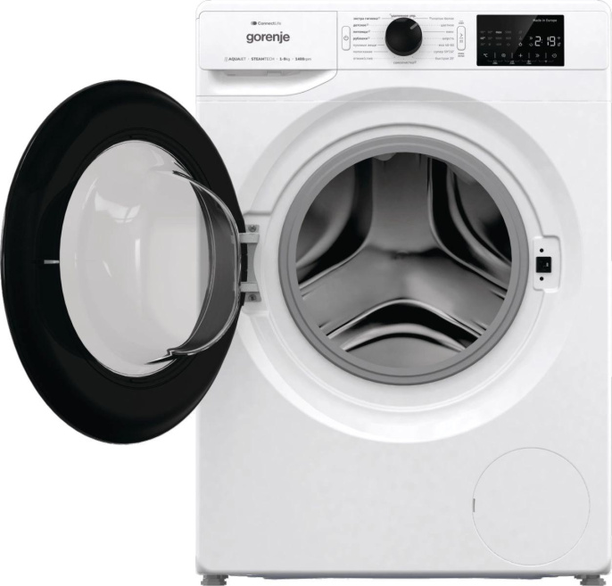 Стиральная машина Gorenje WPNEI94A1SWIFI/C, с фронтальной загрузкой, 9кг, 1400об/мин, с паром, инверторная