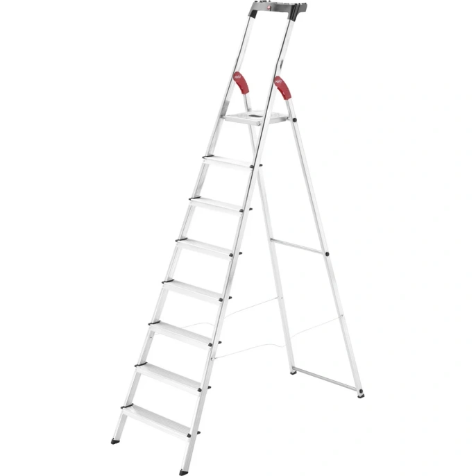 Стремянка Hailo L60 StandartLine (8 ступеней, алюминиевая, с лотком для инструментов) 8160-807 8160807