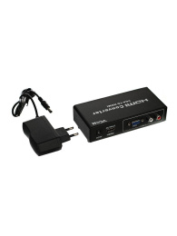 Конвертер VCOM DD491 VGA to HDMI Converter VGA 15F +2xRCA-- HDMI 19F + б.п.