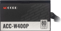 Блок питания Accord ACC-W400P, 400Вт, 80 PLUS WHITE, 120мм, черный, retail
