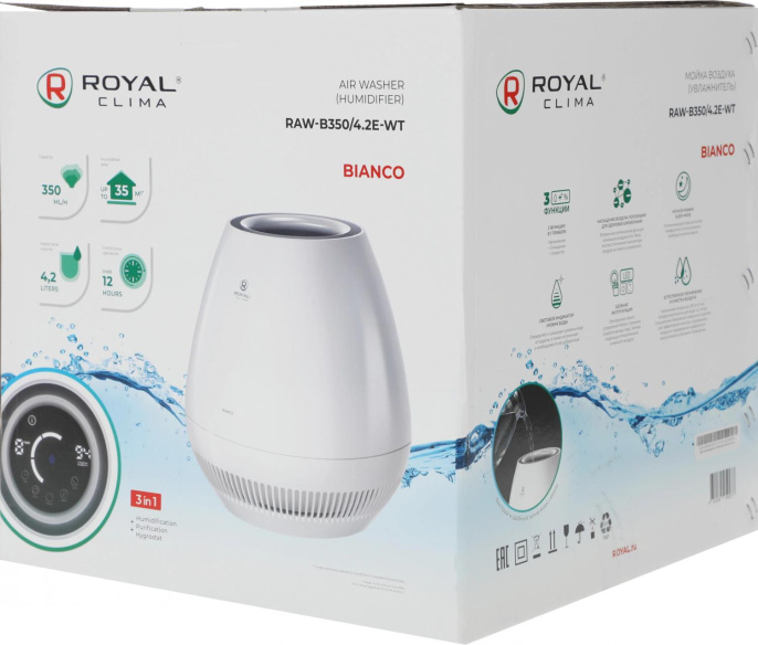 Мойка воздуха Royal Clima Bianco RAW-B350/4.2E-WT, белый НС-1515030
