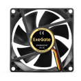 Вентилятор 12В DC ExeGate EX08025H3P (80x80x25 мм, Hydraulic bearing (гидродинамический), 3pin, 2200RPM, 22dBA) EX297046RUS