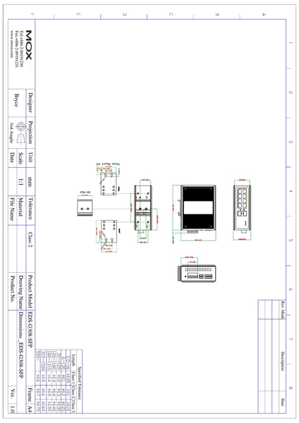 Промышленный неуправляемый коммутатор MOXA EDS-G308-T, 8 портов 10/100/1000BaseT X , IP30, от -45 до 75°C, DIN-Rail