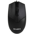 Мышь Sven RX-30 Black SV-018214 полноразмерная мышь для ПК, проводная USB, сенсор оптический 1000 dpi, 3 кнопки, колесо с нажатием