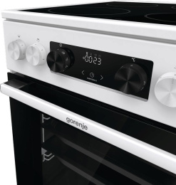 Электрическая плита Gorenje GEC5C42WG, стеклокерамика, без крышки, белый