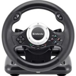 Игровой руль Defender Turbo Pro PC/PS3/PS4/Xbox,10кнопок (64291)