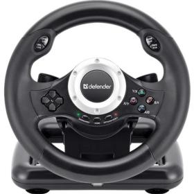 Игровой руль Defender Turbo Pro PC/PS3/PS4/Xbox,10кнопок (64291)