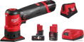 Точечная шлифмашина Milwaukee M12FDSS-422X (4933479681) (питание: аккумулятор (12 В), частота вращения на холостом ходу: до 14000 об/мин, диапазон колебаний: 1.5 мм, размер шлифподошвы: 88.8x63.5 мм)
