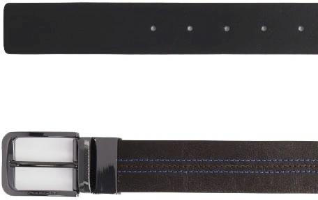 Ремень мужской Piquadro Blue Square CU6742B2/MON 125х3.5см коричневый/черный натур.кожа