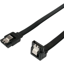 Cablexpert Кабель интерфейсный SATA Sata3 7pin / 7pin, угловой, защелка, 30см, черный, пакет CC-SATAM-DATA90-BL-30CM
