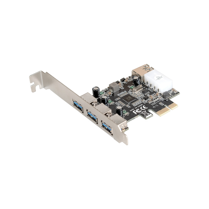 Контроллер ExeGate EXE-367 (PCI-E x1 v2.0, 3*USB3.0 ext. + 1*USB3.0 int., разъем доп.питания, VIA Labs Chipset VL805) EX283720RUS