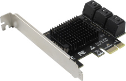Контроллер ExeGate EXE-516 (PCI-E x4 v3.0, SATA3 6Gb/s, 6 int, ASMedia Chipset ASM1166) EX296207RUS