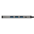 Док-станция 5-в-1 ExeGate DUB-31C/PD/H (кабель-адаптер USB Type-C --> 3xUSB3.0 + PD 100W + HDMI 4K@30Hz, Plug&Play, корпус алюминиевый, цвет серый) EX293984RUS