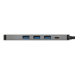 Док-станция 5-в-1 ExeGate DUB-31C/PD/H (кабель-адаптер USB Type-C --> 3xUSB3.0 + PD 100W + HDMI 4K@30Hz, Plug&Play, корпус алюминиевый, цвет серый) EX293984RUS