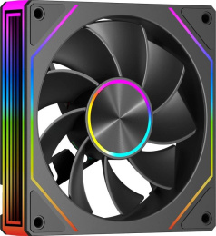 Вентилятор PCCOOLER FG120R Reverse, 120мм, 4-pin, 1800об/мин, 15 - 28.4 дБ, ARGB, черный, Ret [fg120r argb bk]