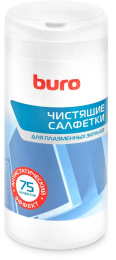 Влажные салфетки Buro BU-Tpsm, 75 шт туба для экранов плазменных телевизоров