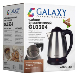 Чайник электрический Galaxy GL 0304 1.8л. 2000Вт нержавеющая сталь корпус: металл/пластик ГЛ0304