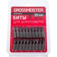 Биты для шуруповерта PH2 (20 шт, 25 мм) GROSSMEISTER 024001001