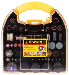 Набор насадок для граверов Stayer 29900-H186,  186 шт.
