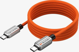 Магнитный кабель USB-C CABLETIME CU06L (CT-CM240-MZO2) 2 м, 480 Мбит/с, 5А/48В 240Вт, оранжевый, для быстрого заряда смартфонов и ноутбуков