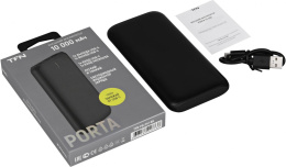 Внешний аккумулятор Power Bank TFN Porta PB-247, 10000мAч, черный [tfn-pb-247-bk]