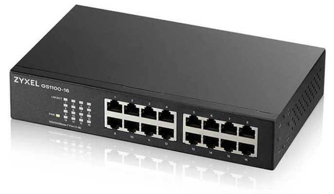 Коммутатор ZYXEL GS1100-16-EU0103F, неуправляемый