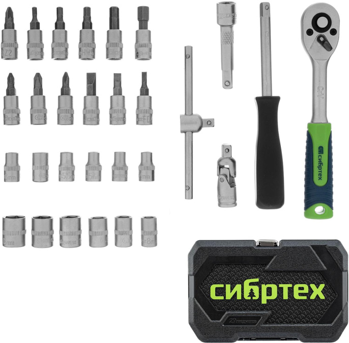 Набор инструментов Сибртех 13392 29 предметов жесткий кейс